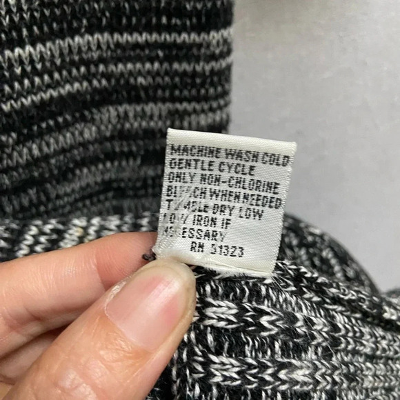 Kenneth  Cole Black/ White Short sleeve cotton knit zipper cardigan Sz S - Picture 11 of 15